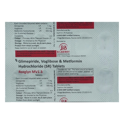 Rozglyn-MV 1.3 Tablet 10's, Pack of 10 TabletS