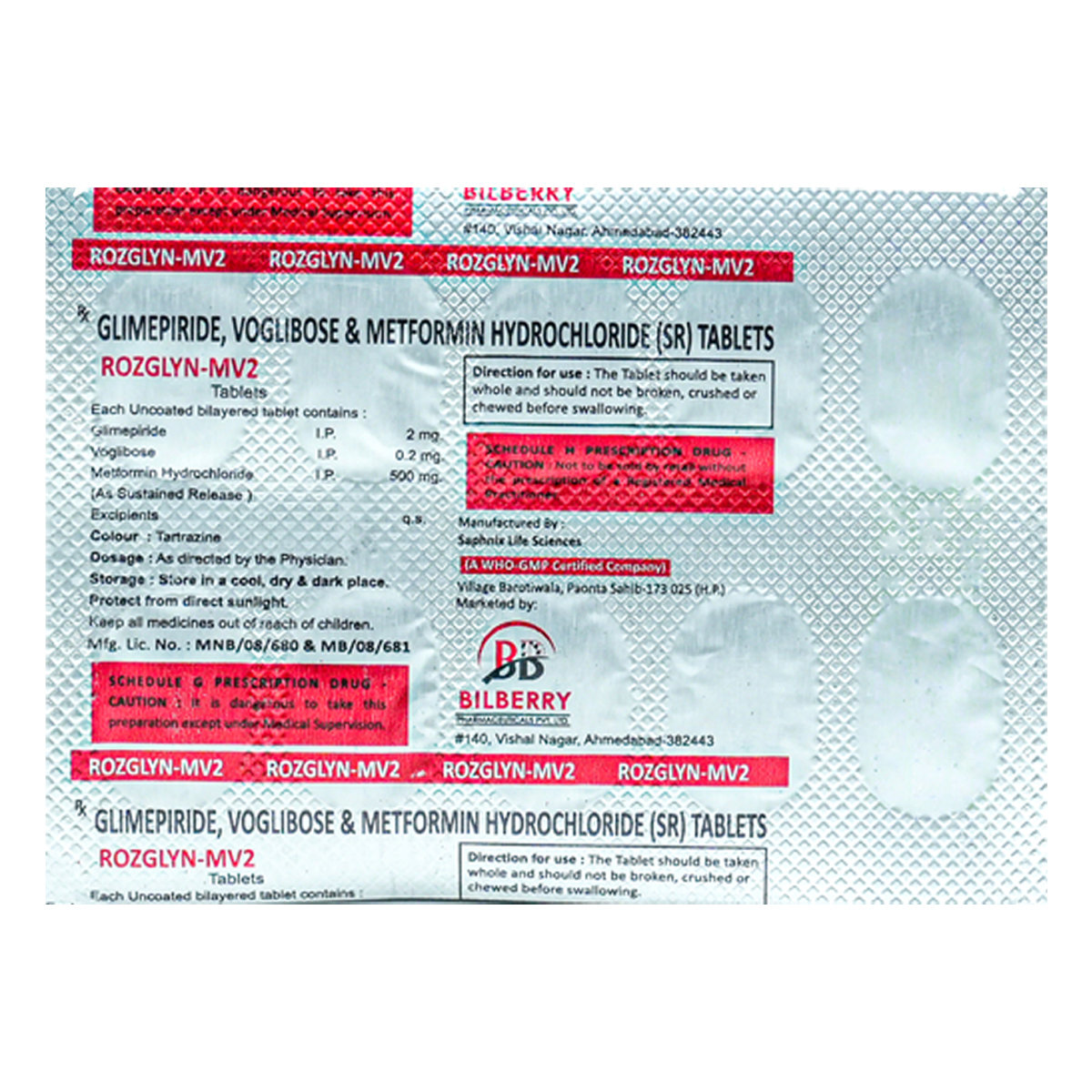 Rozglyn-MV2 Tablet 10's, Pack of 10 TabletS Rozglyn-MV2 Tablet 10's, Pack of 10 TabletS