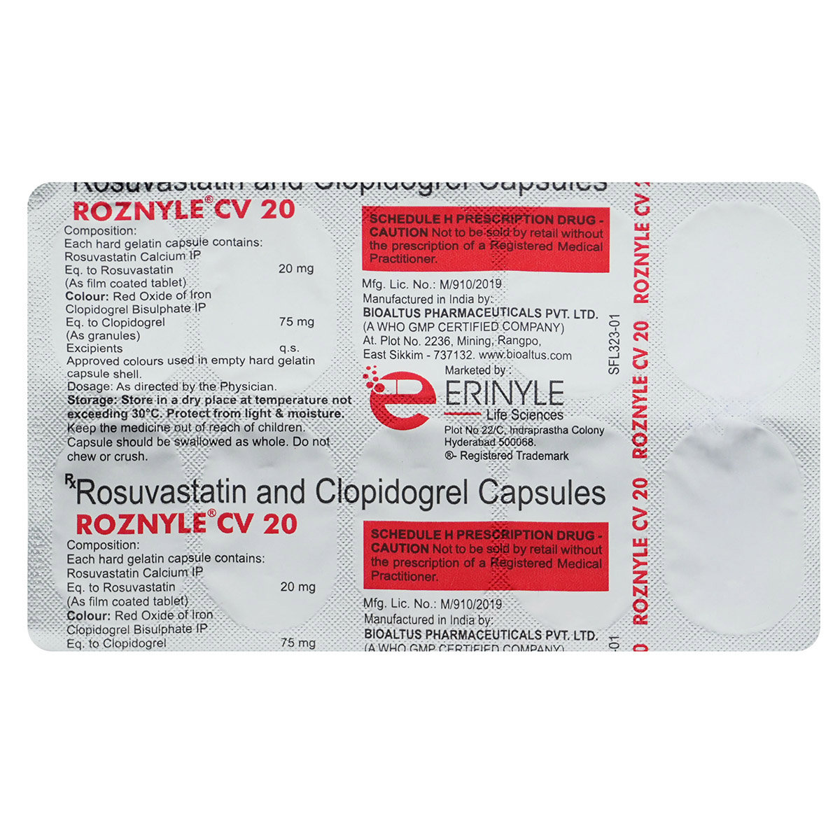 Roznyle CV 20 Tablet 10's, Pack of 10 TabletS Roznyle CV 20 Tablet 10's, Pack of 10 TabletS