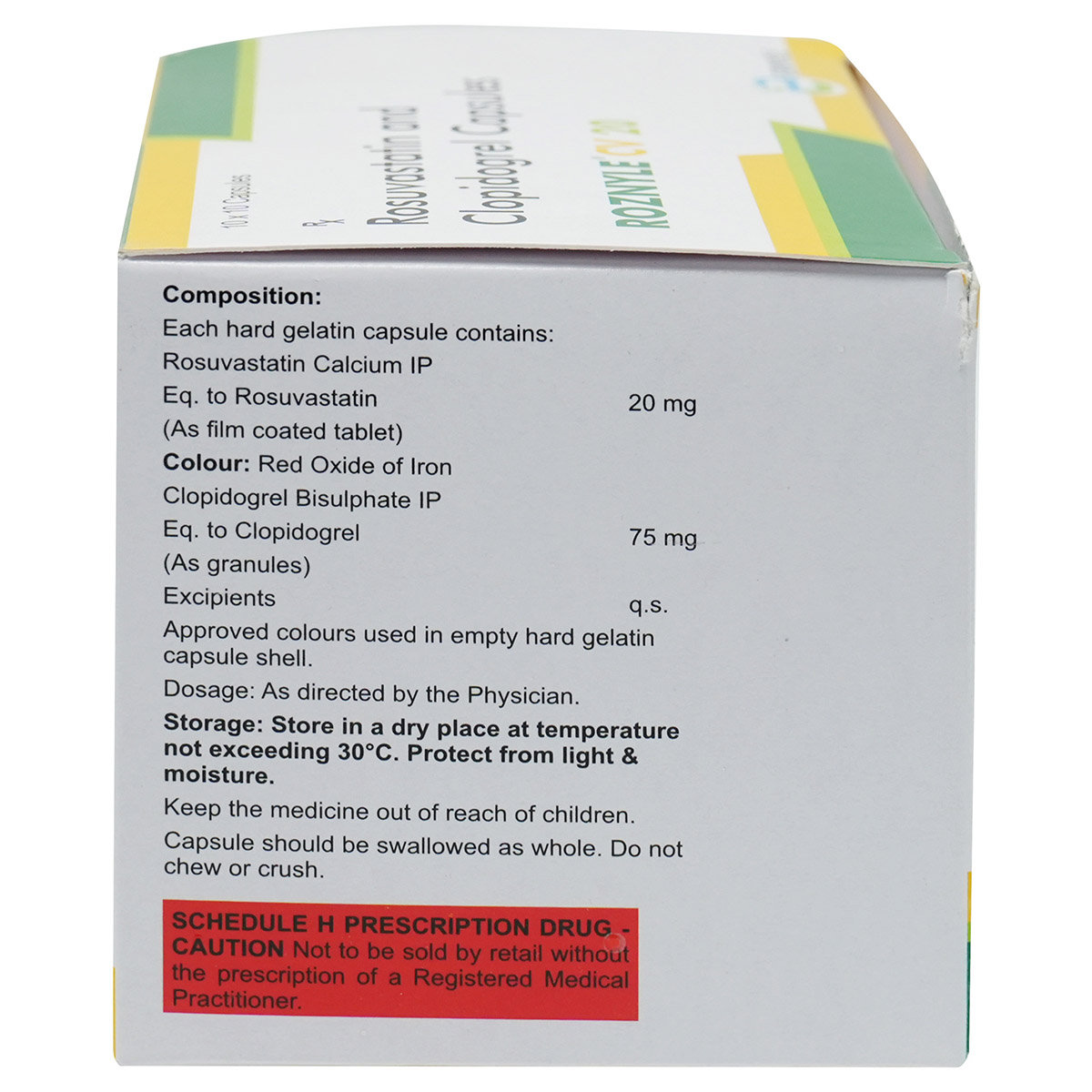 Roznyle CV 20 Tablet 10's, Pack of 10 TabletS Roznyle CV 20 Tablet 10's, Pack of 10 TabletS