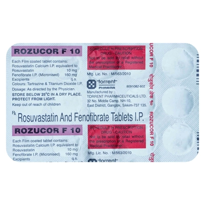 Rozucor F 10 Tablet 15's, Pack of 15 TabletS