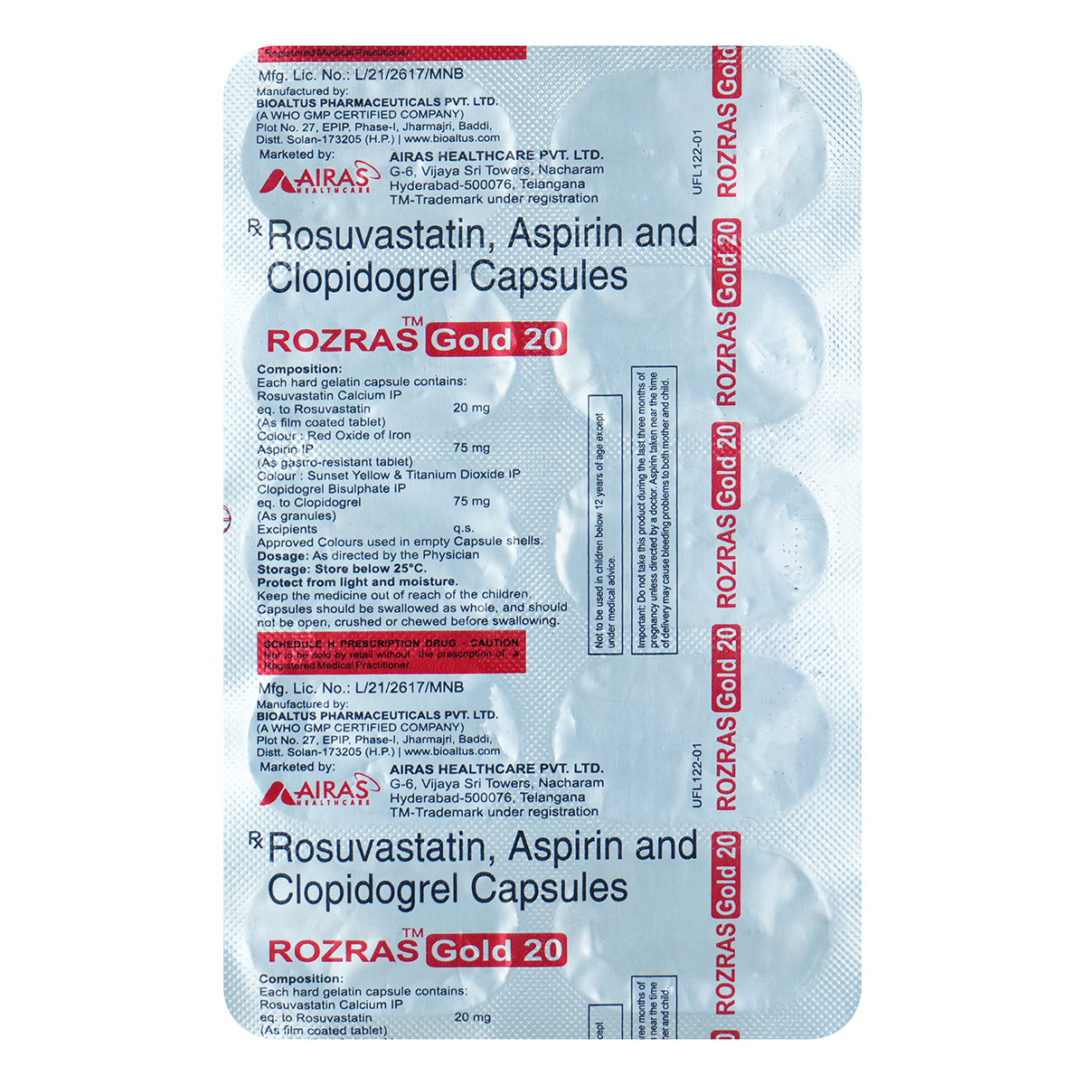 Rozras Gold 20 Capsule 10's, Pack of 10 CapsuleS Rozras Gold 20 Capsule 10's, Pack of 10 CapsuleS