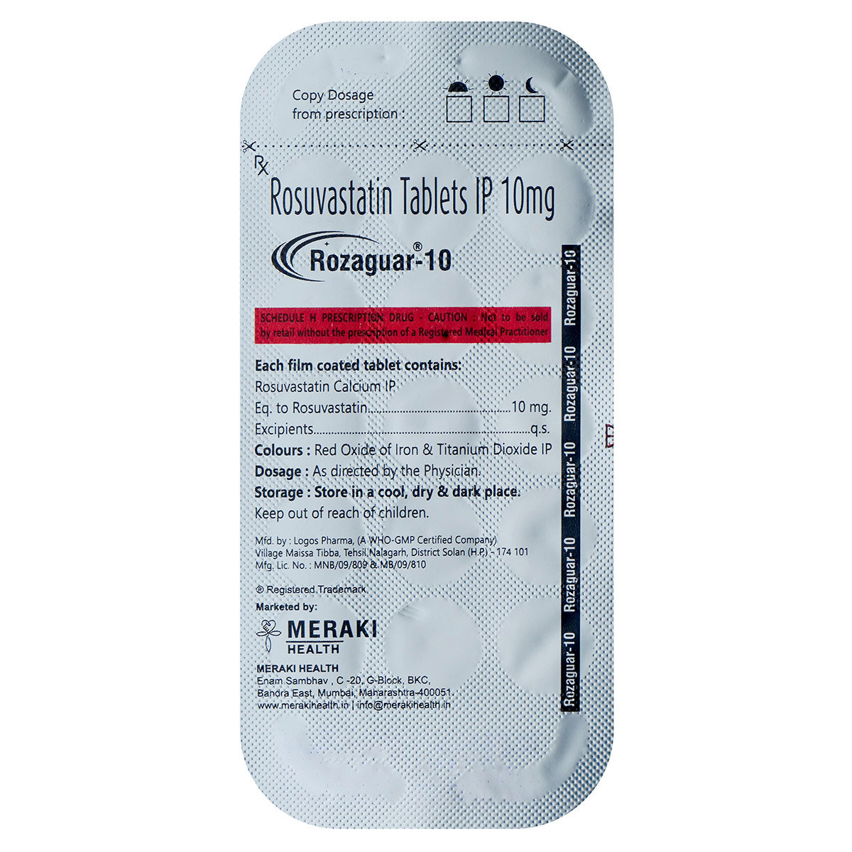 Rozaguar-10 Tablet 15's, Pack of 15 TABLETS Rozaguar-10 Tablet 15's, Pack of 15 TABLETS