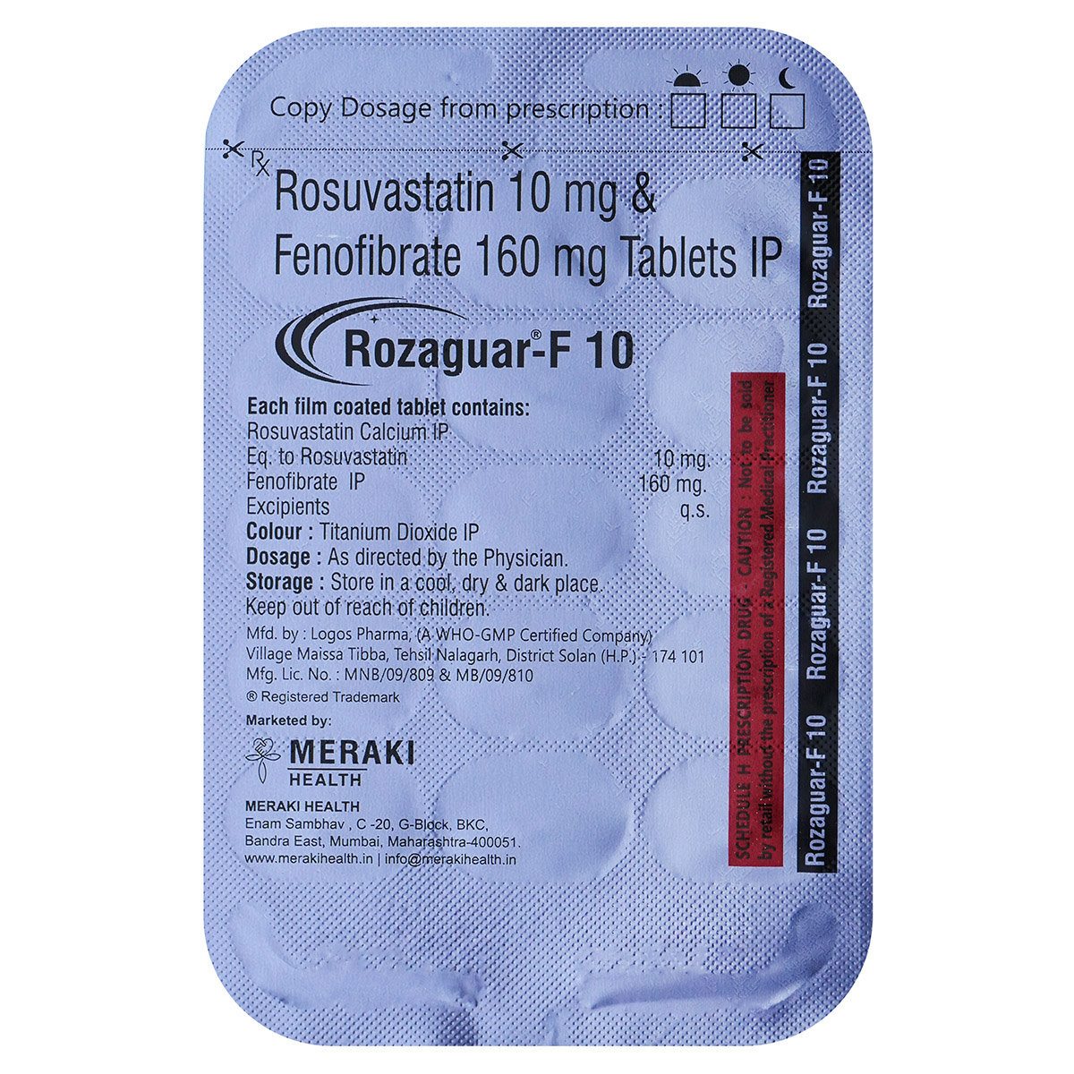 Rozaguar-F 10 Tablet 15's, Pack of 15 Rozaguar-F 10 Tablet 15's, Pack of 15
