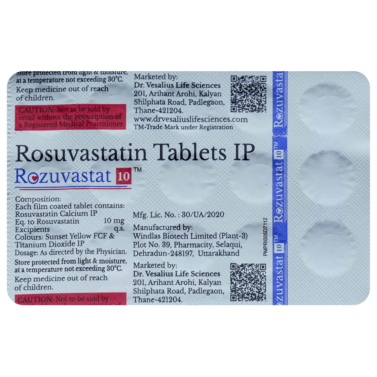 Rozuvastat 10 Tablet 15's, Pack of 15 TABLETS Rozuvastat 10 Tablet 15's, Pack of 15 TABLETS