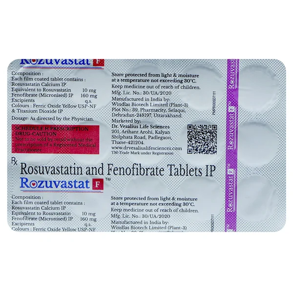 Rozuvastat F Tablet 15's