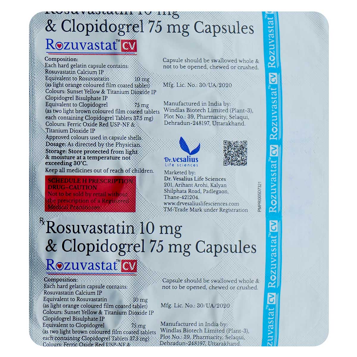 Rozuvastat CV Capsule 15's, Pack of 15 CAPSULES Rozuvastat CV Capsule 15's, Pack of 15 CAPSULES