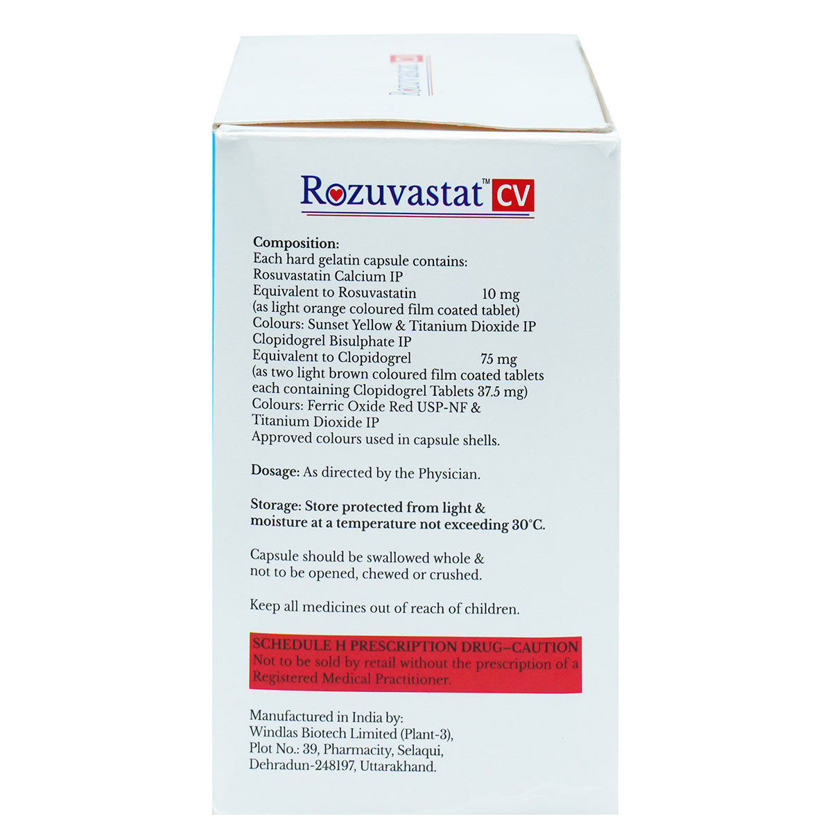 Rozuvastat CV Capsule 15's, Pack of 15 CAPSULES Rozuvastat CV Capsule 15's, Pack of 15 CAPSULES