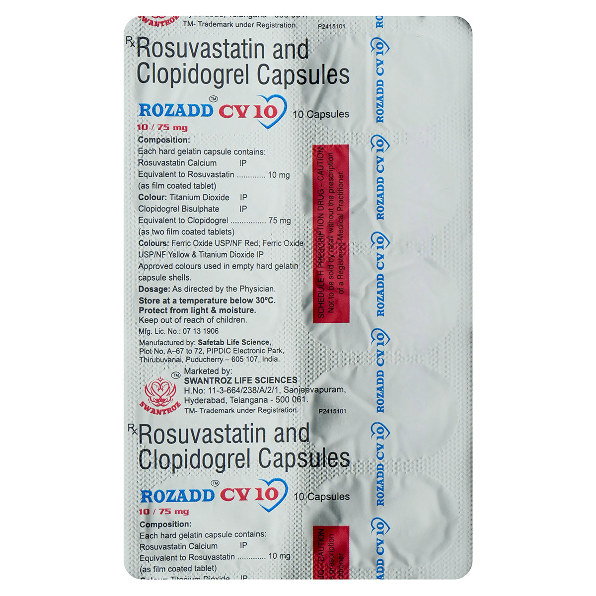 Rozadd CV 10 Capsule 10's, Pack of 10 CapsuleS Rozadd CV 10 Capsule 10's, Pack of 10 CapsuleS