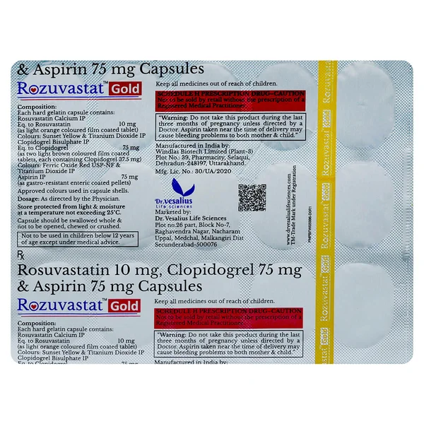 Rozuvastat Gold Capsule 15's