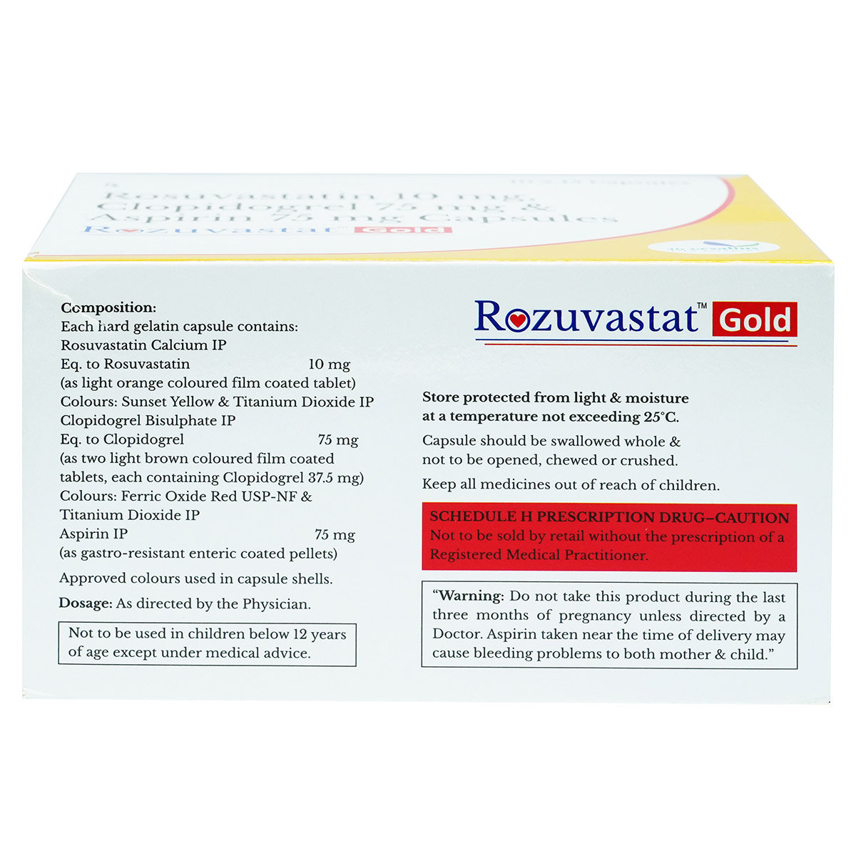 Rozuvastat Gold Capsule 15's, Pack of 15 CapsuleS Rozuvastat Gold Capsule 15's, Pack of 15 CapsuleS