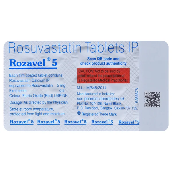 Rozavel 5 mg Tablet 15's