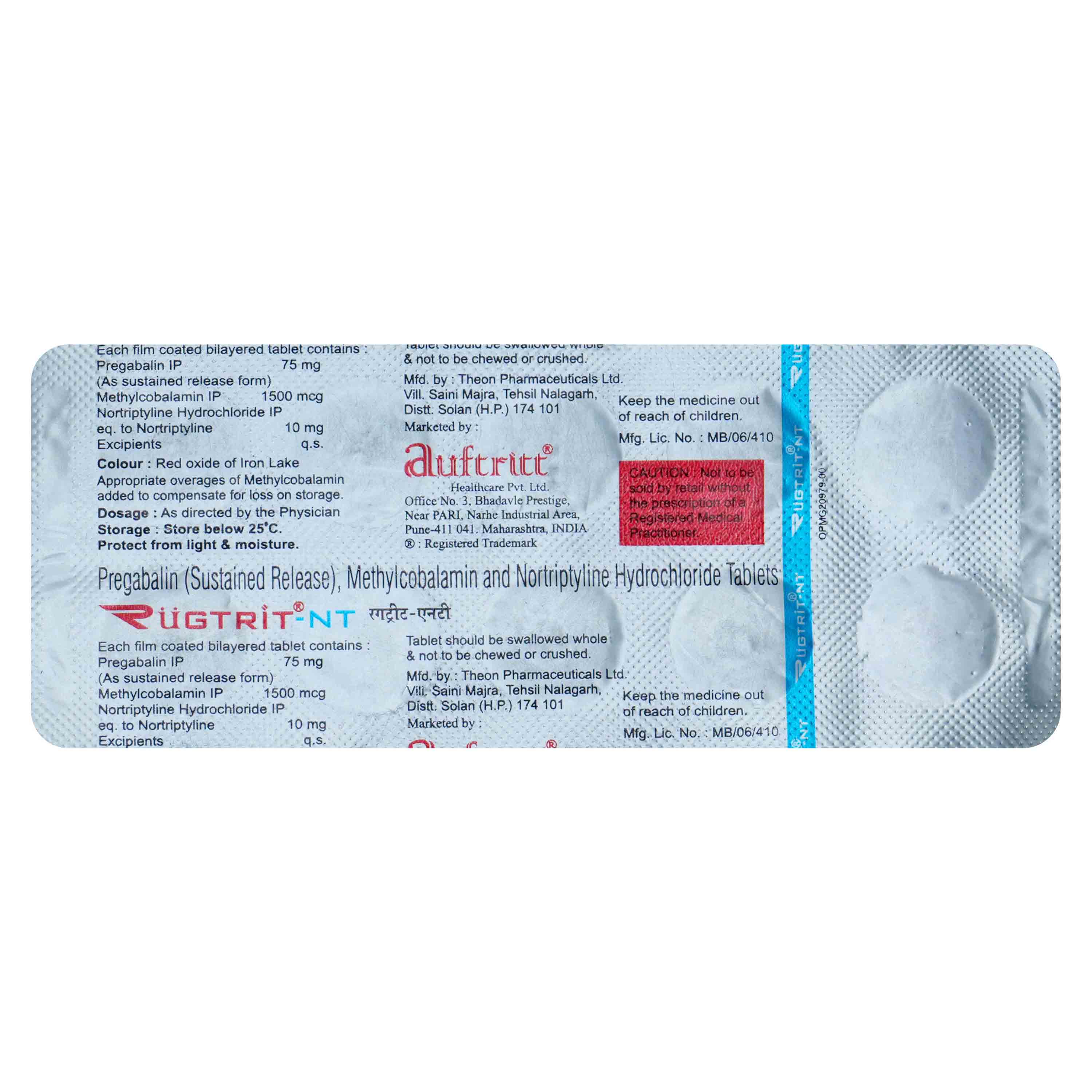 Rugtrit-NT Tablet 10's, Pack of 10 TabletS Rugtrit-NT Tablet 10's, Pack of 10 TabletS