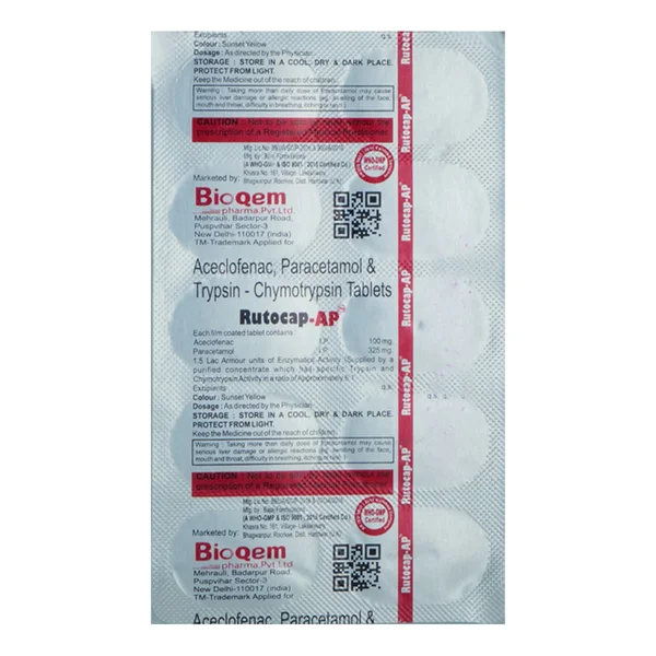 Rutocap-AP Tablet 10's, Pack of 10 TabletS