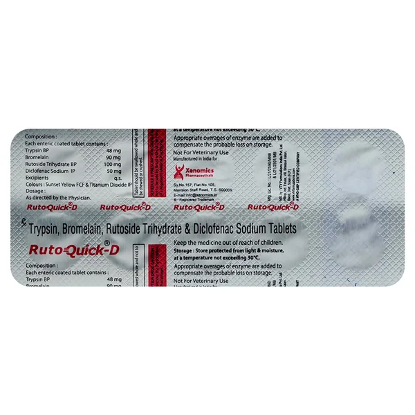 Ruto Quick-D Tablet 10's, Pack of 10