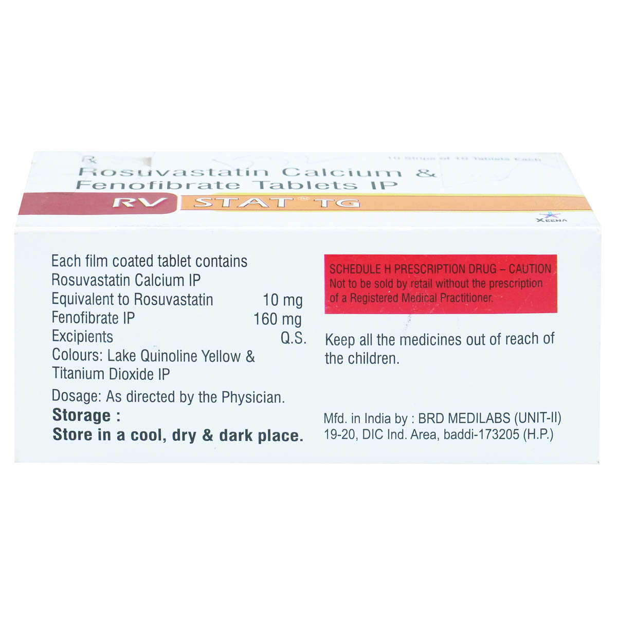 Rvstat Tg Tablet 10's, Pack of 10 TABLETS Rvstat Tg Tablet 10's, Pack of 10 TABLETS