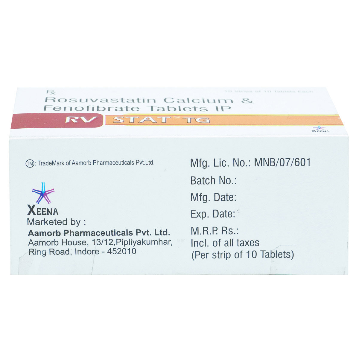 Rvstat Tg Tablet 10's, Pack of 10 TABLETS Rvstat Tg Tablet 10's, Pack of 10 TABLETS