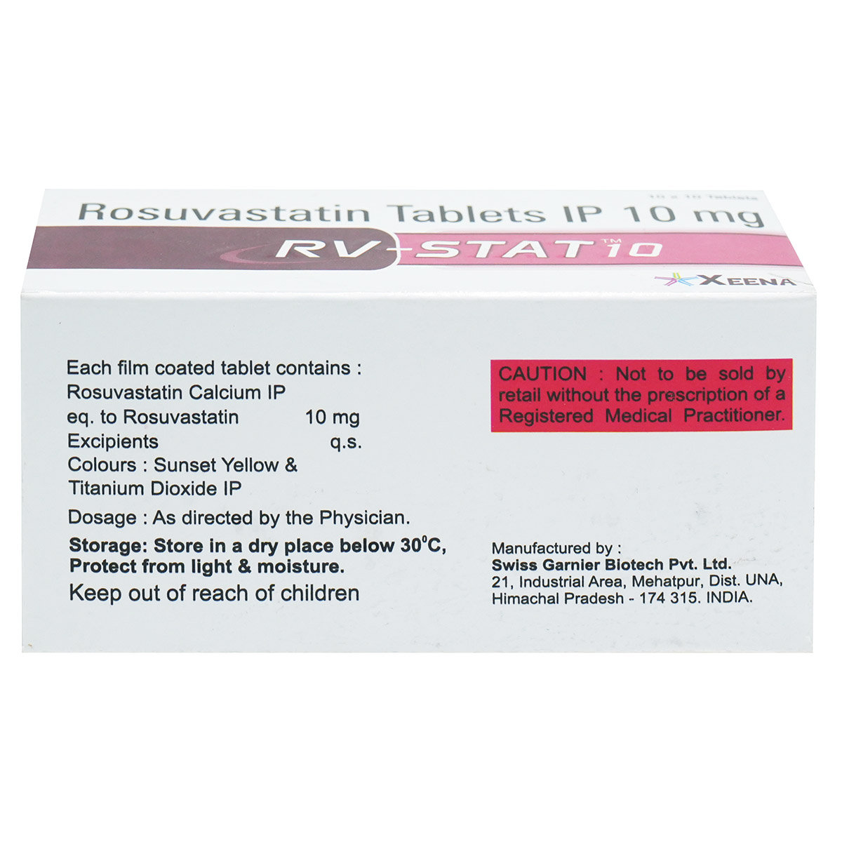 Rv-Stat 10 Tablet 10's, Pack of 10 TabletS Rv-Stat 10 Tablet 10's, Pack of 10 TabletS