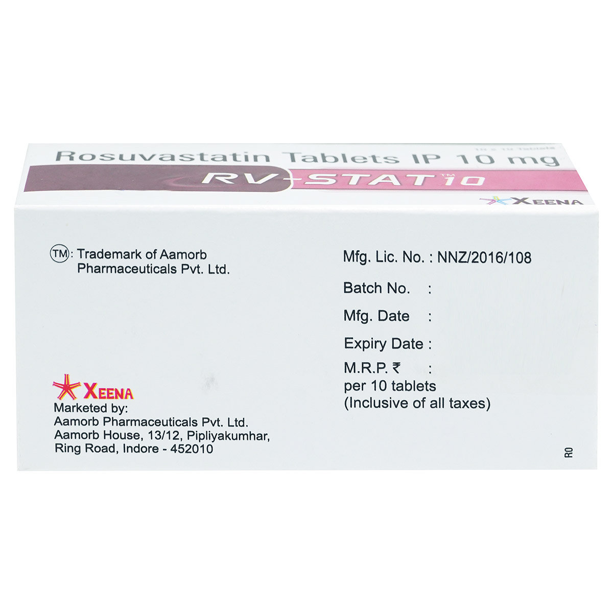 Rv-Stat 10 Tablet 10's, Pack of 10 TabletS Rv-Stat 10 Tablet 10's, Pack of 10 TabletS