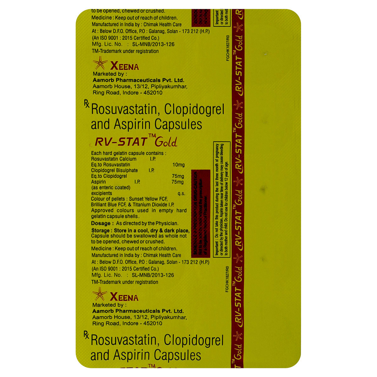 RV-Stat Gold Capsule 10's, Pack of 10 CAPSULES RV-Stat Gold Capsule 10's, Pack of 10 CAPSULES