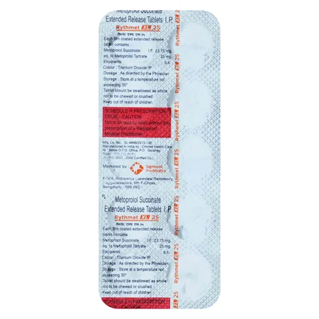 Rythmet XL 25 mg Tablet 10's