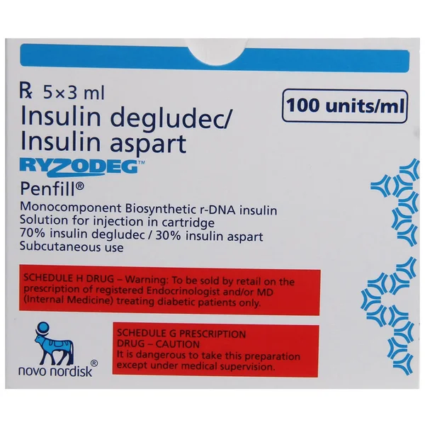 Ryzodeg 100IU/ml Penfill 3 ml, Pack of 1 Injection