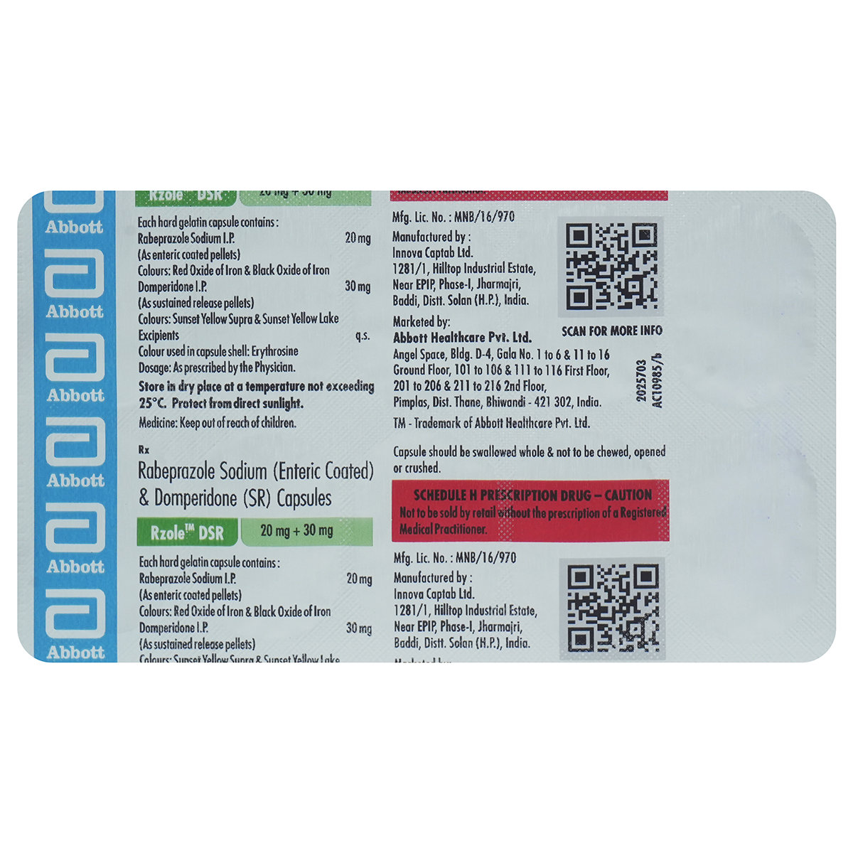 Rzole DSR Capsule 10's, Pack of 10 Rzole DSR Capsule 10's, Pack of 10