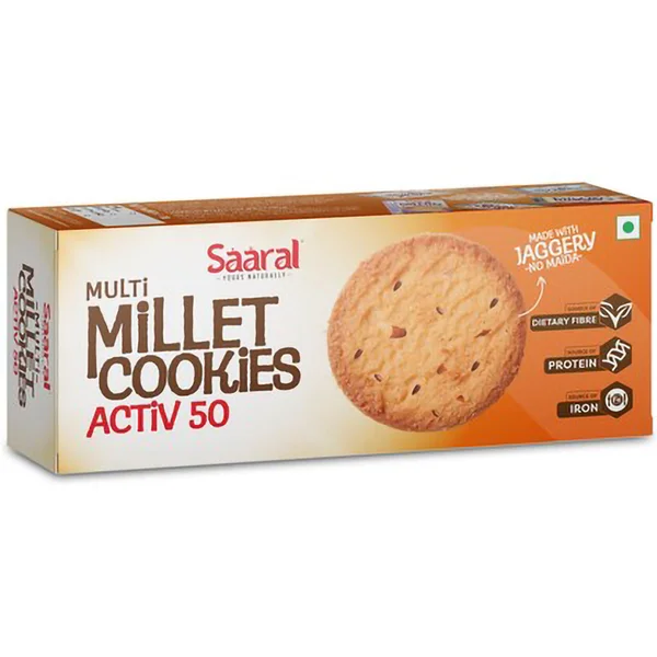 Saaral Multi Millet Cookies Activ50, 100 gm