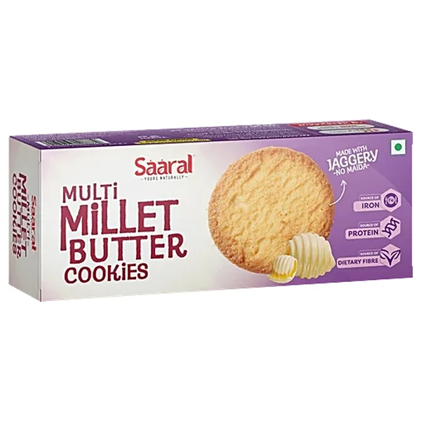 Saaral Multi Millet Butter Cookies, 100 gm