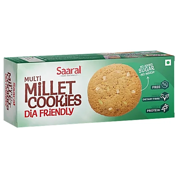 Saaral Multi Millet Cookies Dia Friendly, 100 gm