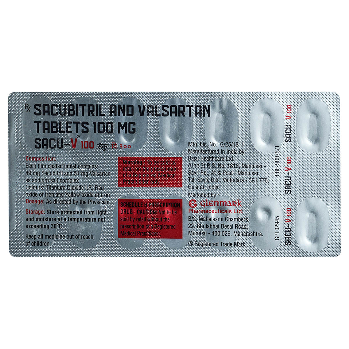 Sacu-V 100 Tablet 14's, Pack of 14 TabletS Sacu-V 100 Tablet 14's, Pack of 14 TabletS