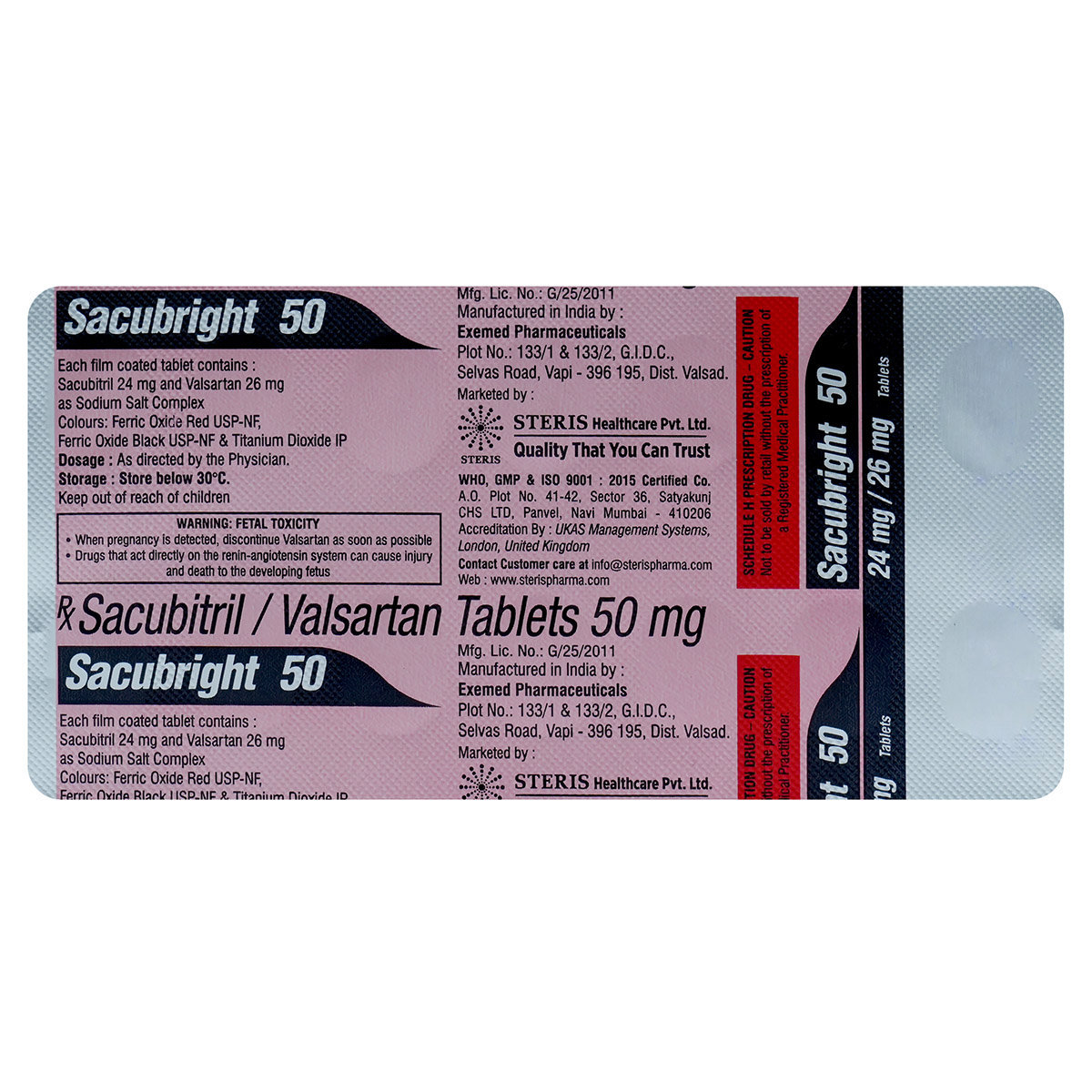 Sacubright 50 Tablet 14's, Pack of 14 TabletS Sacubright 50 Tablet 14's, Pack of 14 TabletS