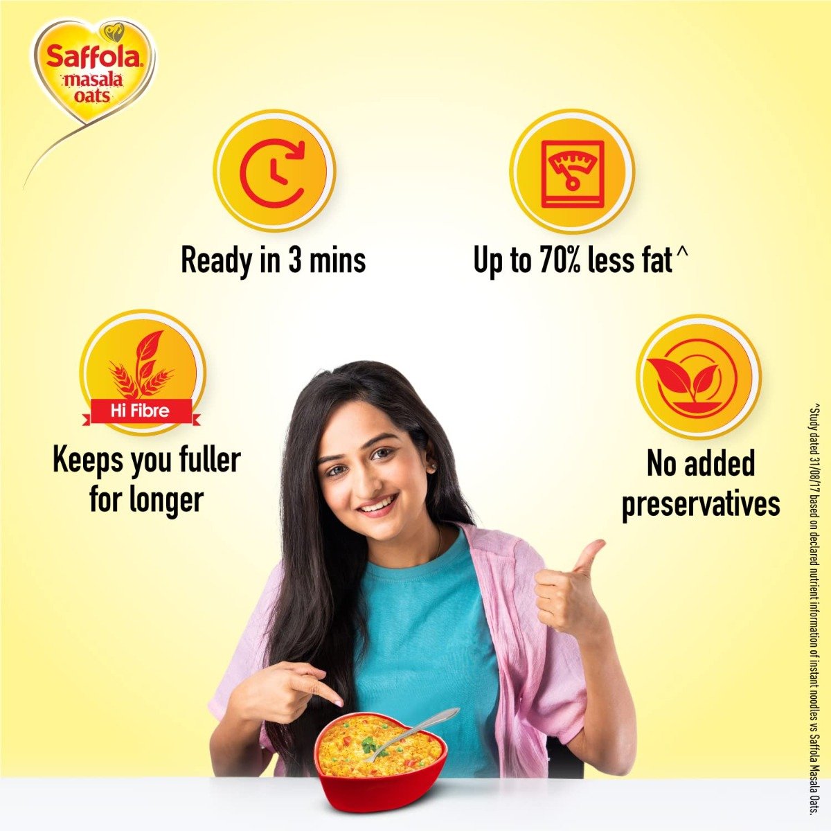 Saffola Masala Veggie Twist Oats, 500 gm, Pack of 1 Saffola Masala Veggie Twist Oats, 500 gm, Pack of 1