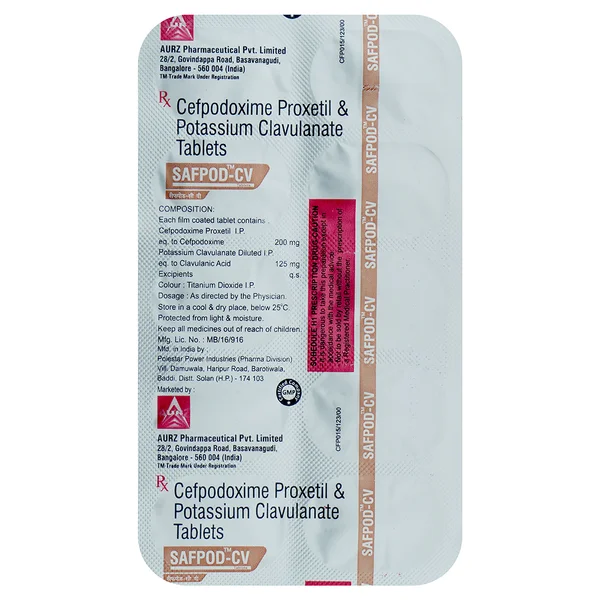 Safpod-CV Tablet 10's