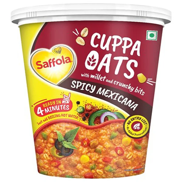 Saffola Spicy Mexicana Cuppa Oats, 44 gm