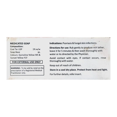 Salytar-T Soap 100 gm | Coal Tar | For Psoriasis &amp; Fungal Skin Infections, Pack of 1