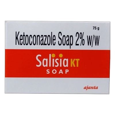 Salisia Kt Soap 75 gm | Ketoconazole | For Fungal Skin Infection, Pack of 1