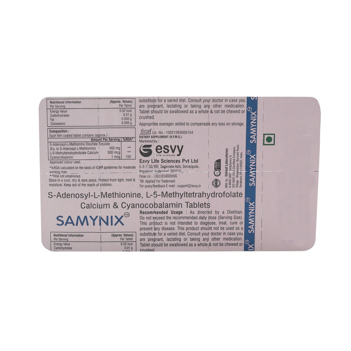 Samynix Tablet 10's, Pack of 10 Samynix Tablet 10's, Pack of 10