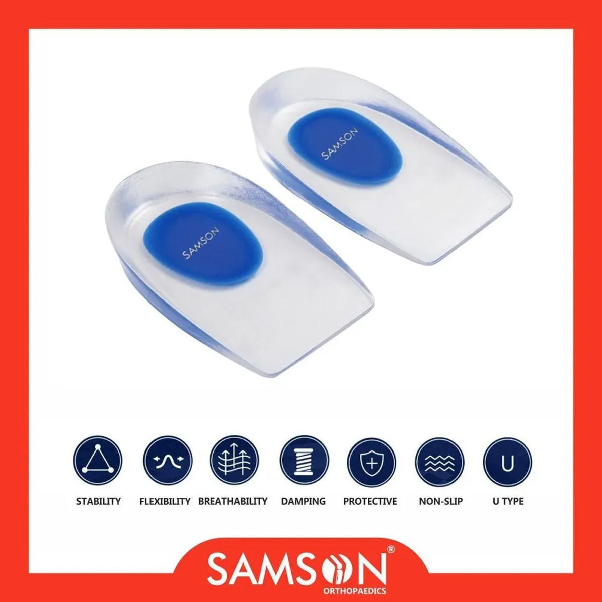 Silicone Samson MFC4005 Heel Cushion Cup, 1 Pair Price, Uses, Side