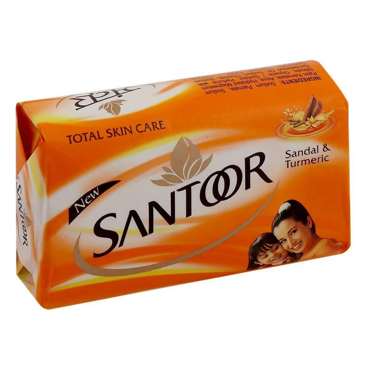 Santoor Total Skin Soap 150 gm | With Sandal & Turmeric | For Younger looking Skin | With 2X sandal Fragrance, Pack of 1 Santoor Total Skin Soap 150 gm | With Sandal & Turmeric | For Younger looking Skin | With 2X sandal Fragrance, Pack of 1