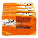 Santoor Sandal &amp; Turmeric Soap, 500 gm (4 x 125 gm), Pack of 1