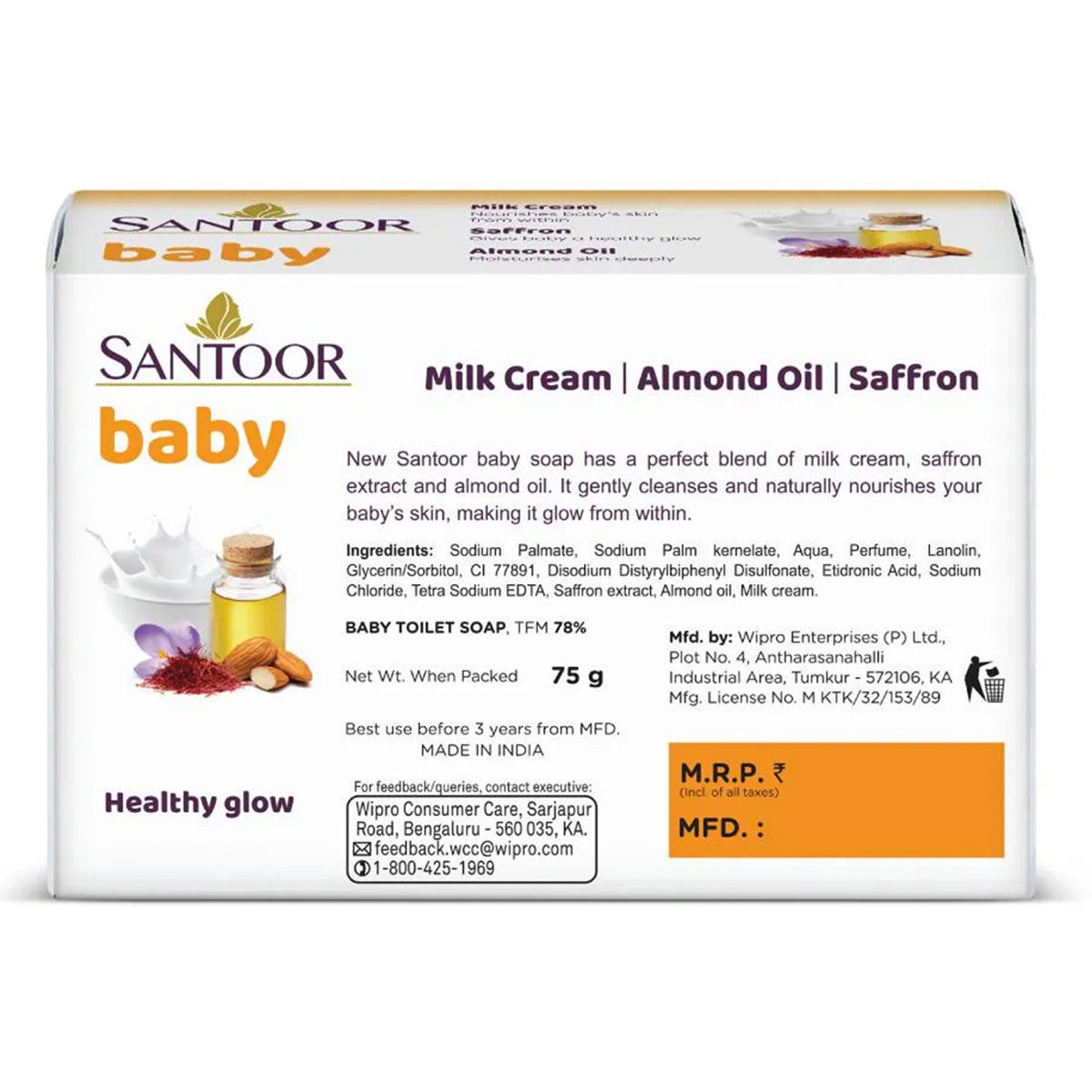 Santoor Baby Soap, 75 gm, Pack of 1 Santoor Baby Soap, 75 gm, Pack of 1