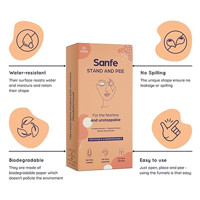 Sanfe Stand and Pee Female Urinary Device, 1 Count, Pack of 1