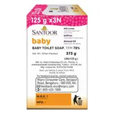 Santoor Baby Healthy Glow Soap, 375 gm (3x125 gm), Pack of 1