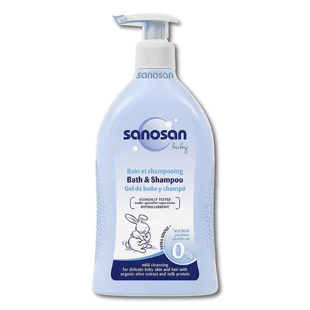 Sanosan Baby Bath & Shampoo, 500 ml