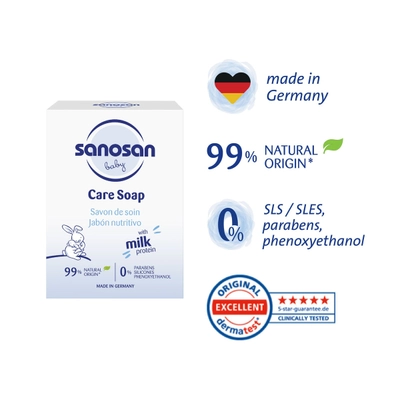 Sanosan Baby Care Soap, 100 gm, Pack of 1