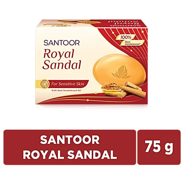 Santoor Royal Sandal Soap, 75 gm