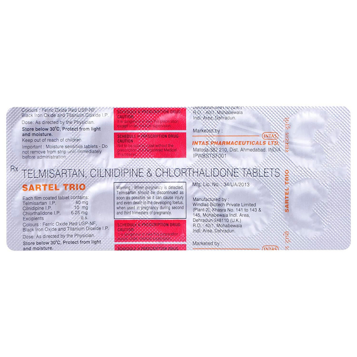 Sartel Trio Tablet 10's, Pack of 10 Sartel Trio Tablet 10's, Pack of 10