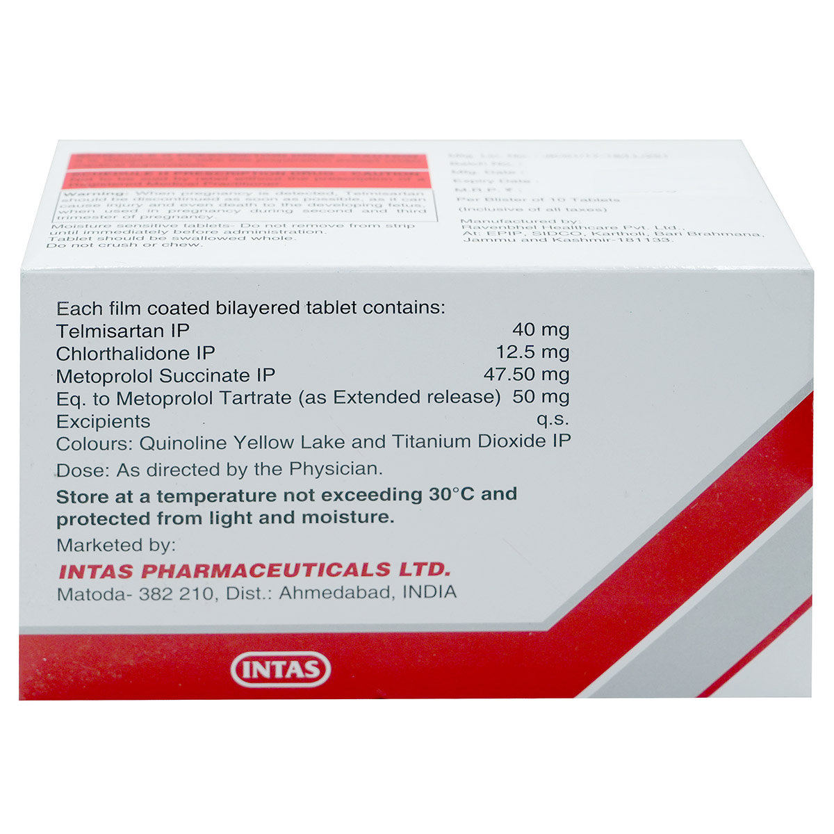 Sartel Beta Plus 50 Tab 10'S, Pack of 10 TABLETS Sartel Beta Plus 50 Tab 10'S, Pack of 10 TABLETS