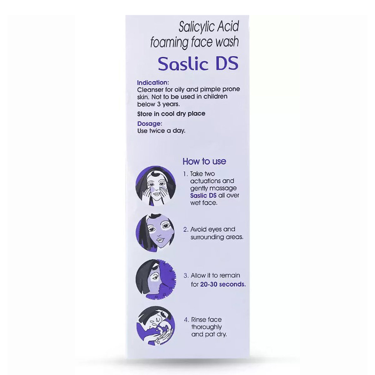 Cipla Saslic DS Foaming Face Wash 60 ml | Salicylic Acid | pH 5.5 | Gentle Cleansing | For Oily & Pimple Prone Skin, Pack of 1 Cipla Saslic DS Foaming Face Wash 60 ml | Salicylic Acid | pH 5.5 | Gentle Cleansing | For Oily & Pimple Prone Skin, Pack of 1